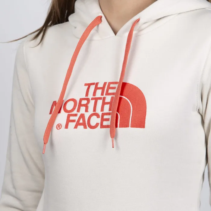 Sudadera THE NORTH FACE mujer con capucha DREW PEAK ref. T0A8MUMTG BEIG con logo bordado naranja