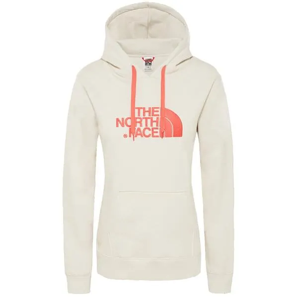 Sudadera THE NORTH FACE mujer con capucha DREW PEAK ref. T0A8MUMTG BEIG con logo bordado naranja