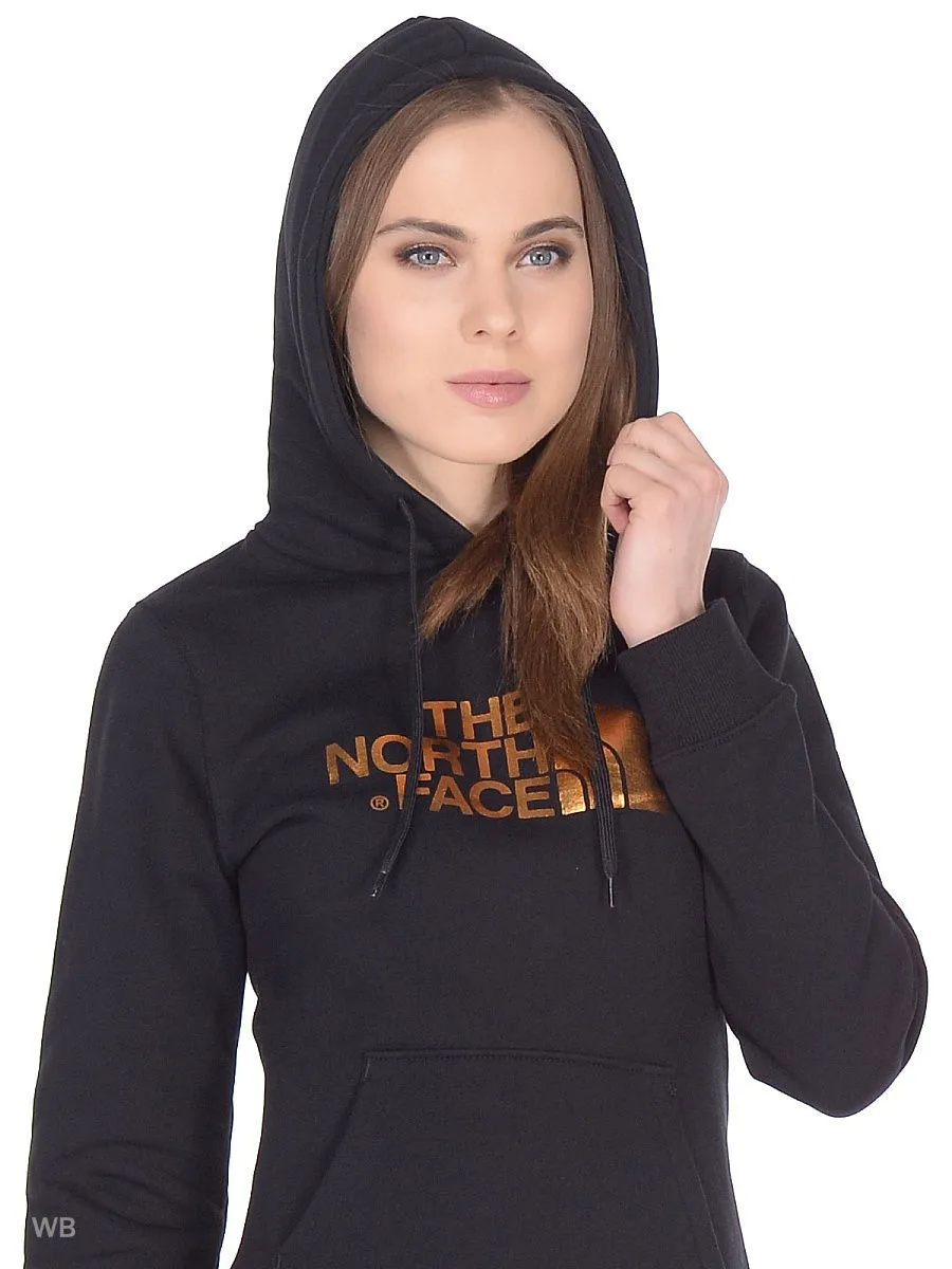 Sudadera THE NORTH FACE mujer con capucha DREW PEAK ref. T0A8MUXGB Negra con logo estampado en dorado