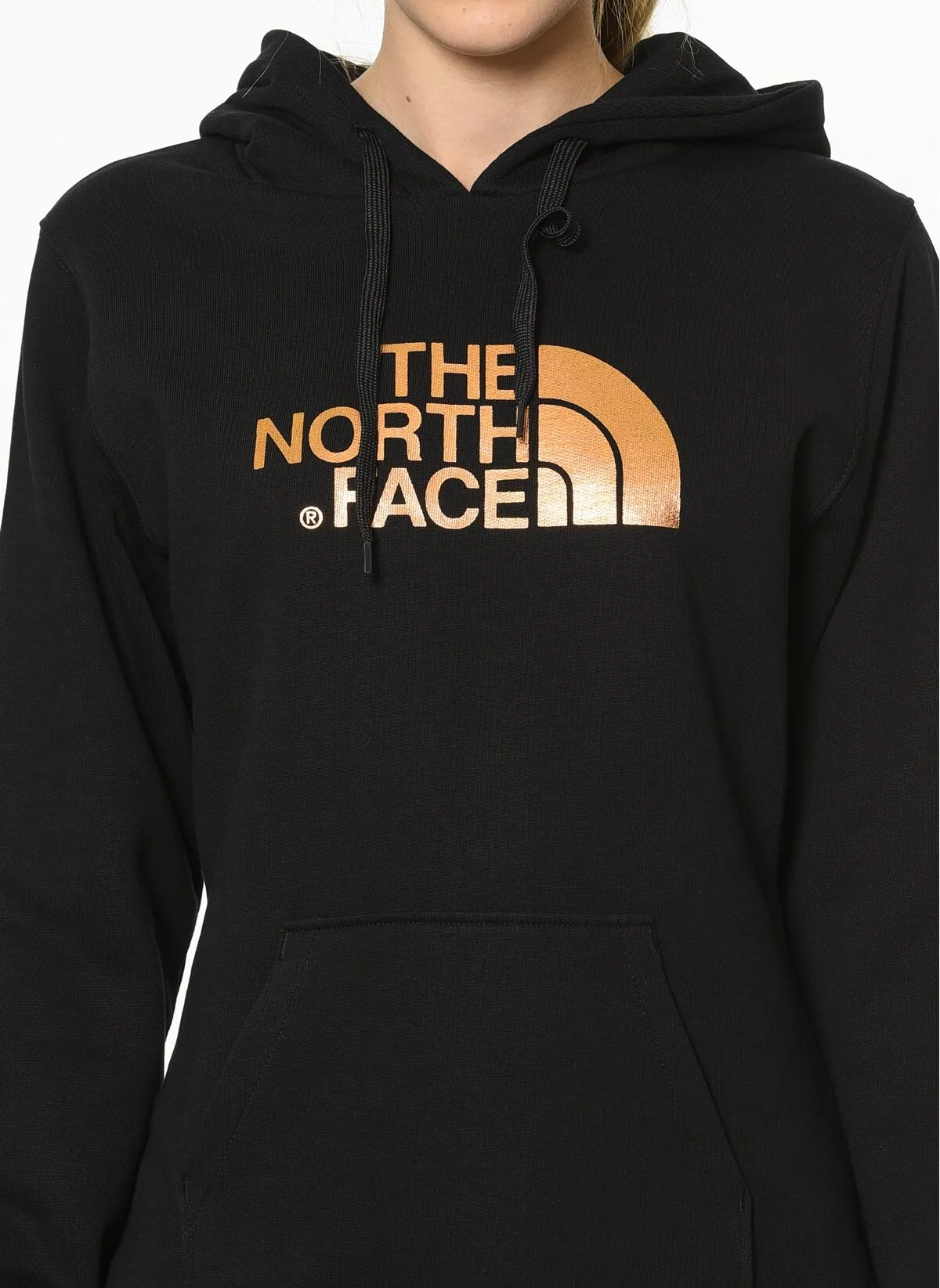 Sudadera THE NORTH FACE mujer con capucha DREW PEAK ref. T0A8MUXGB Negra con logo estampado en dorado