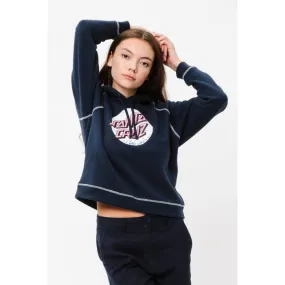 Sudadera Top SANTA CRUZ Mujer con capucha Speckled Dot Hood Ref. SCA-WHD-0441 Azul logo pecho