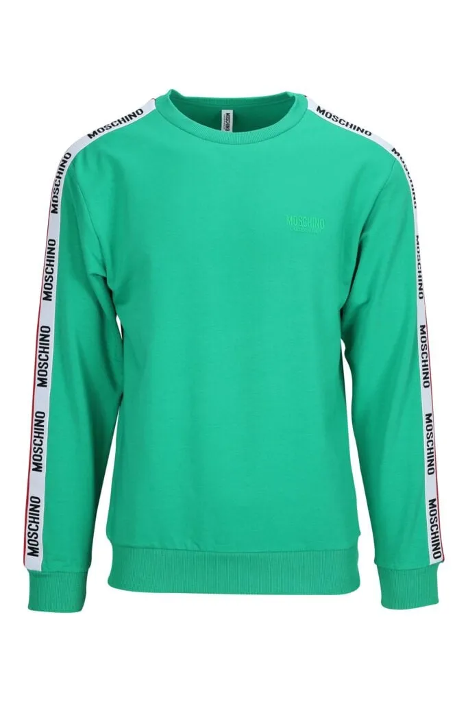 Sudadera verde con logo en cinta laterales