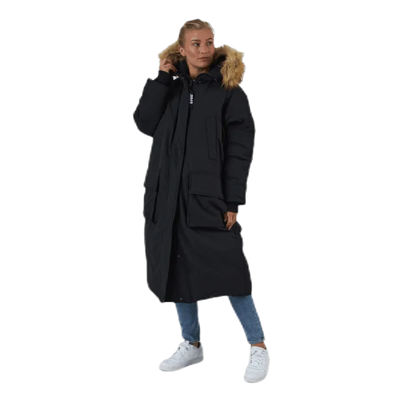 Svea Long Parka Black