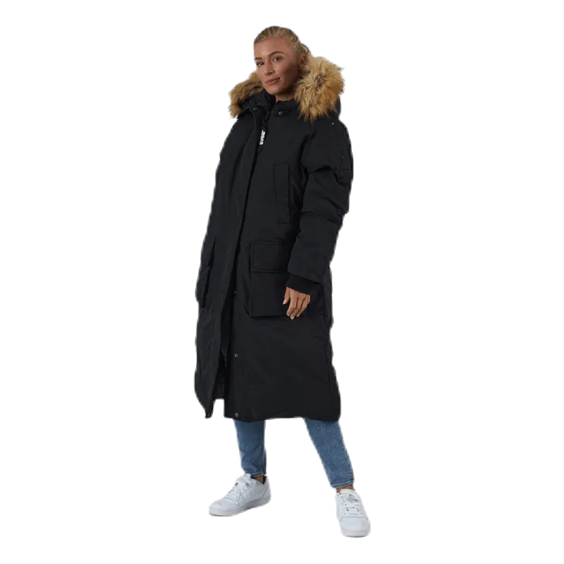 Svea Long Parka Black