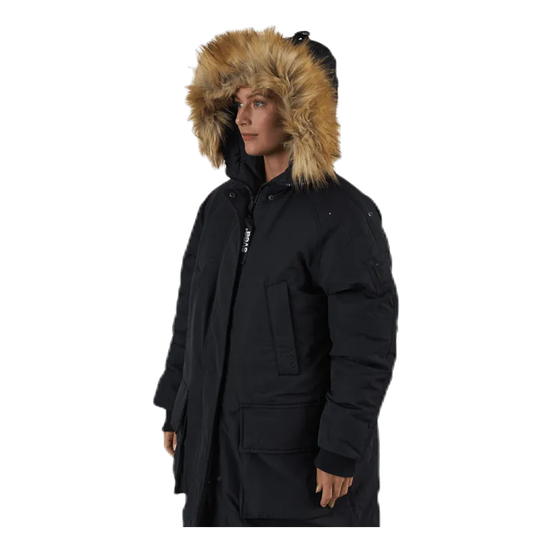 Svea Long Parka Black