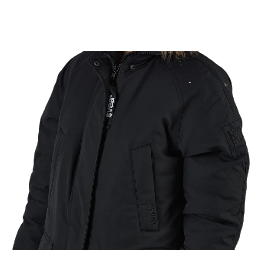 Svea Long Parka Black