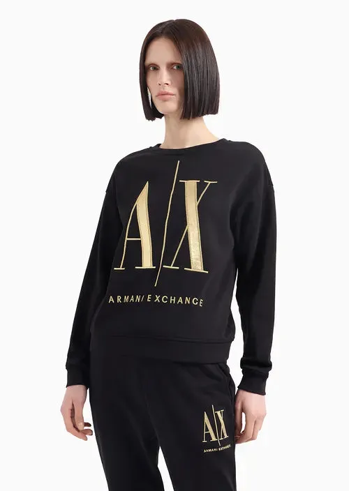 Sweatshirt Women Black Armani Exchange