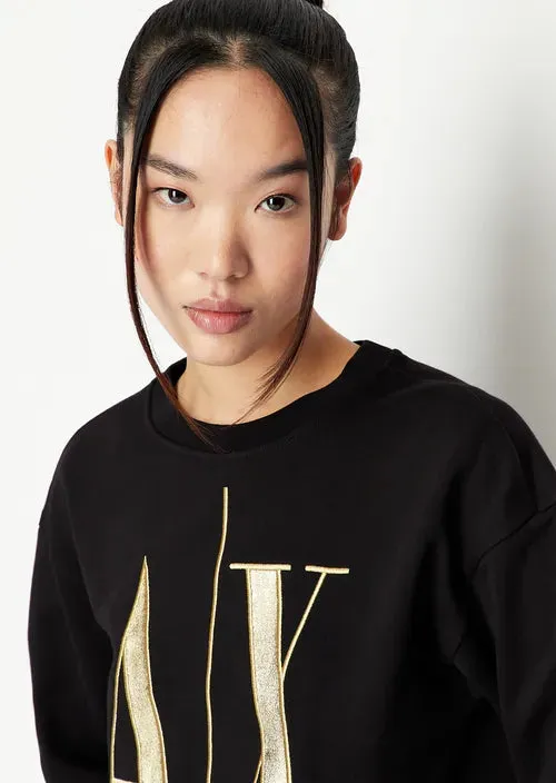 Sweatshirt Women Black Armani Exchange