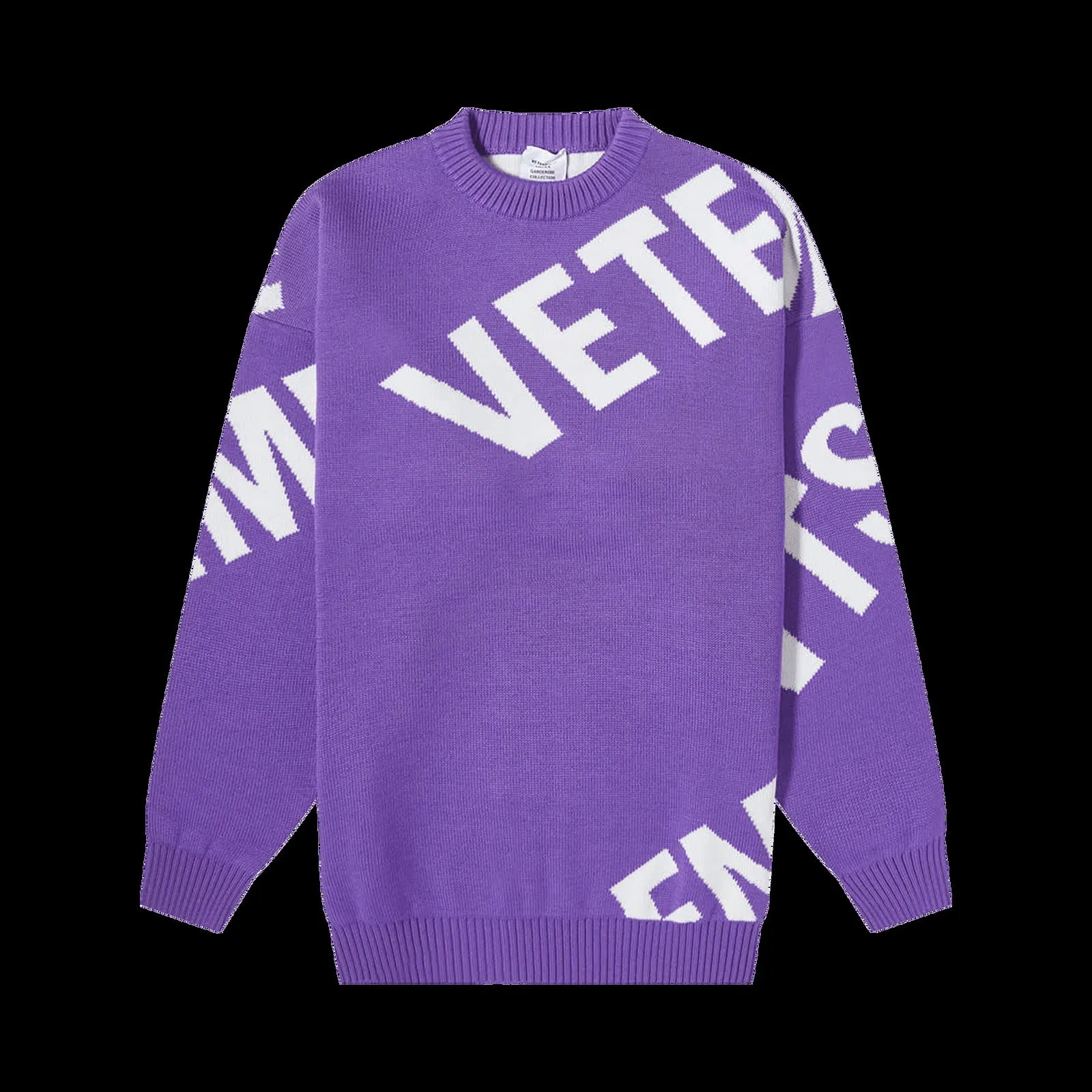 VETEMENTS Giant Logo Knitted Sweater