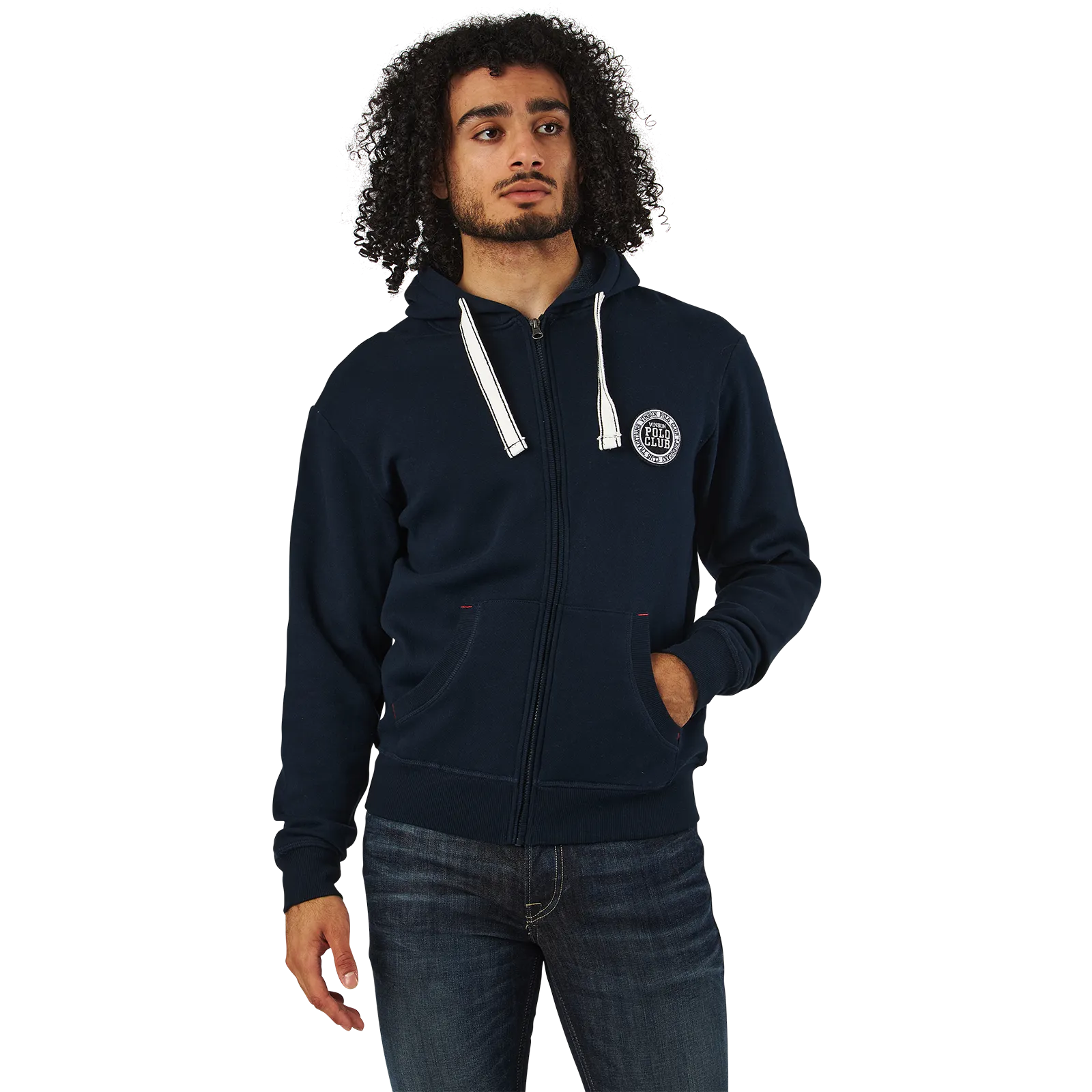 Vinson Polo Club Krew Sweatshirt Full Zip Blue