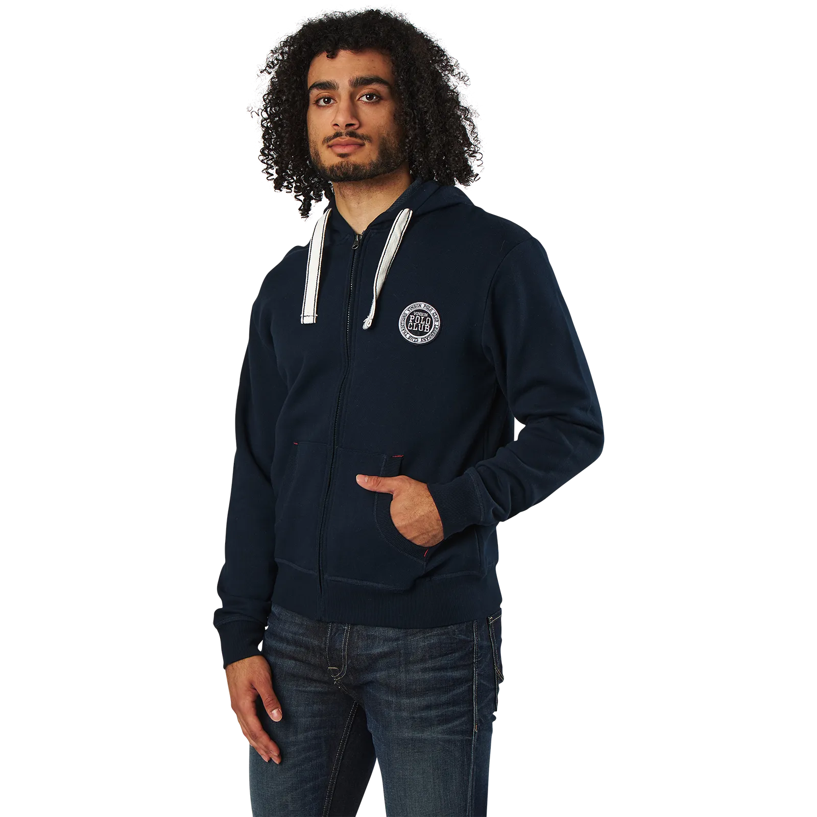 Vinson Polo Club Krew Sweatshirt Full Zip Blue