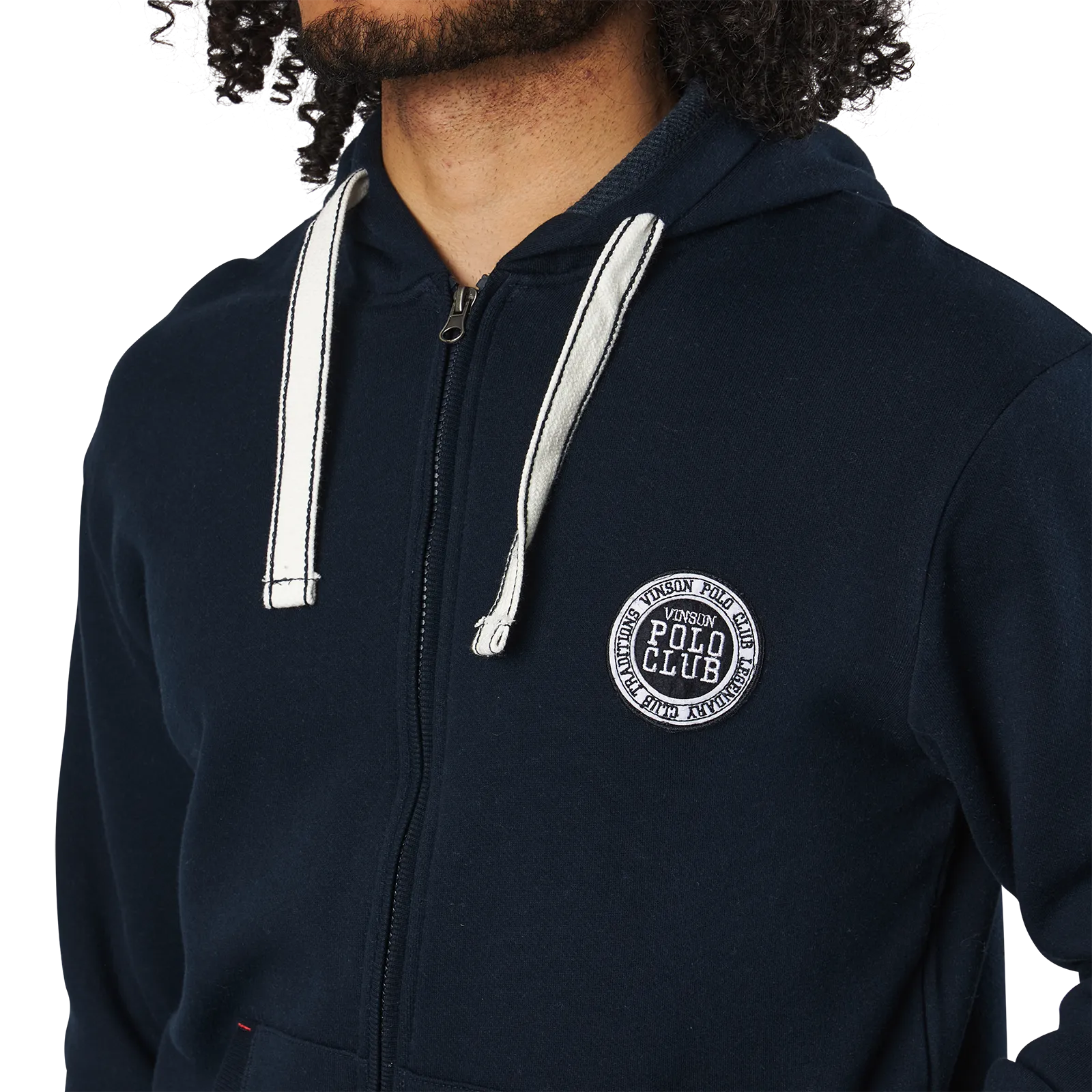 Vinson Polo Club Krew Sweatshirt Full Zip Blue