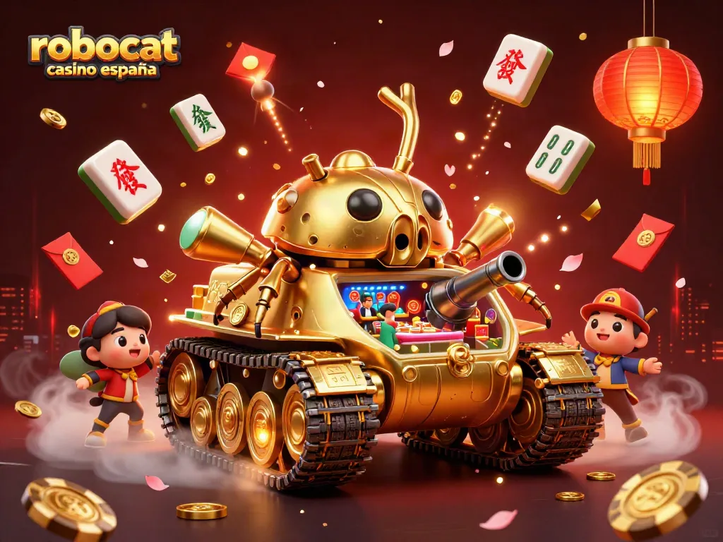 Experience thrilling gameplay at robocat casino españa with a vibrant 3D casino scene.