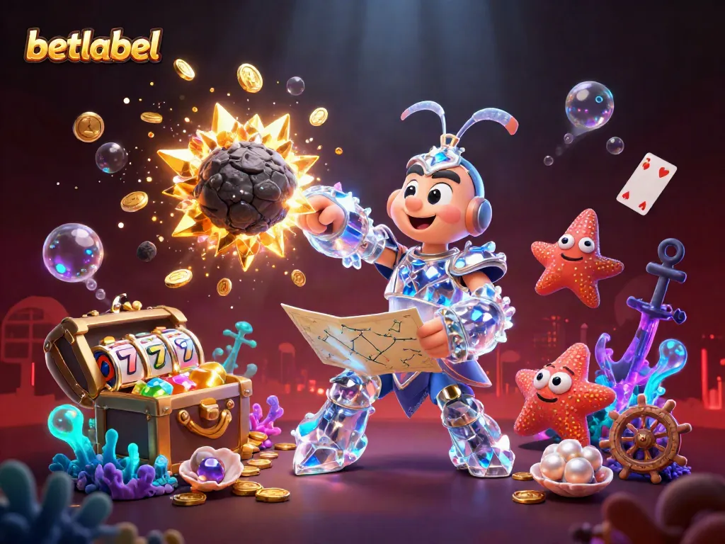Experience betlabel gaming excitement with a vibrant underwater casino scene featuring dynamic characters and gambling elements.