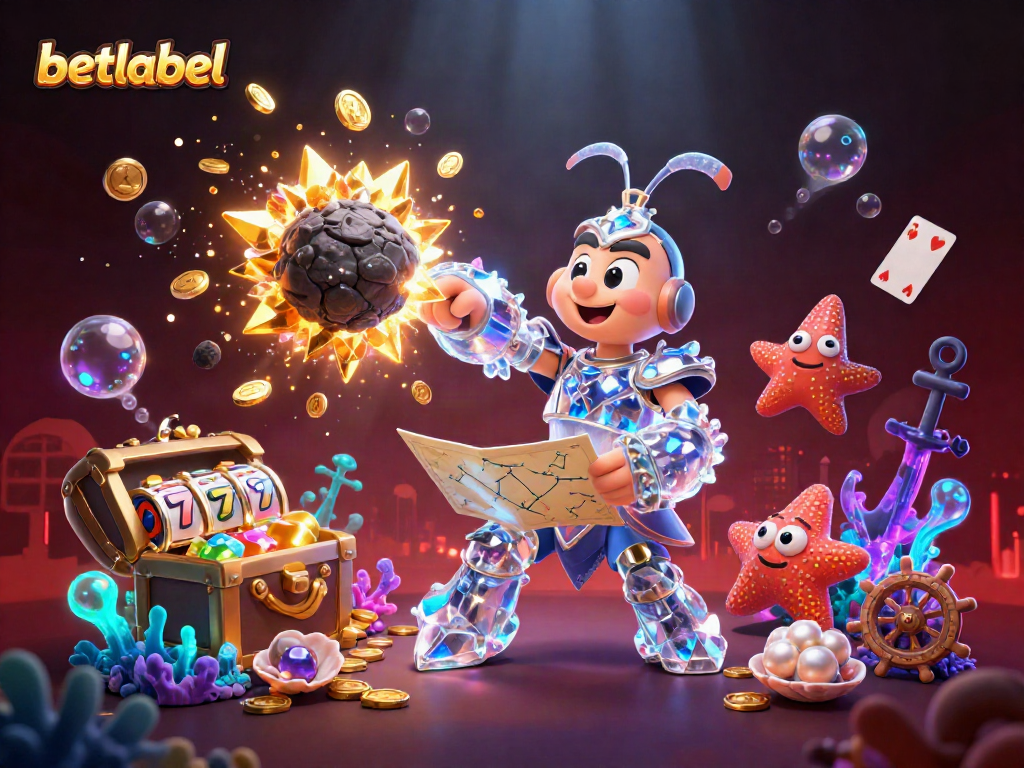 Experience betlabel gaming excitement with a vibrant underwater casino scene featuring dynamic characters and gambling elements.